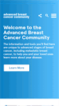Mobile Screenshot of advancedbreastcancercommunity.org
