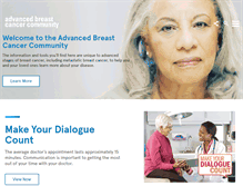 Tablet Screenshot of advancedbreastcancercommunity.org